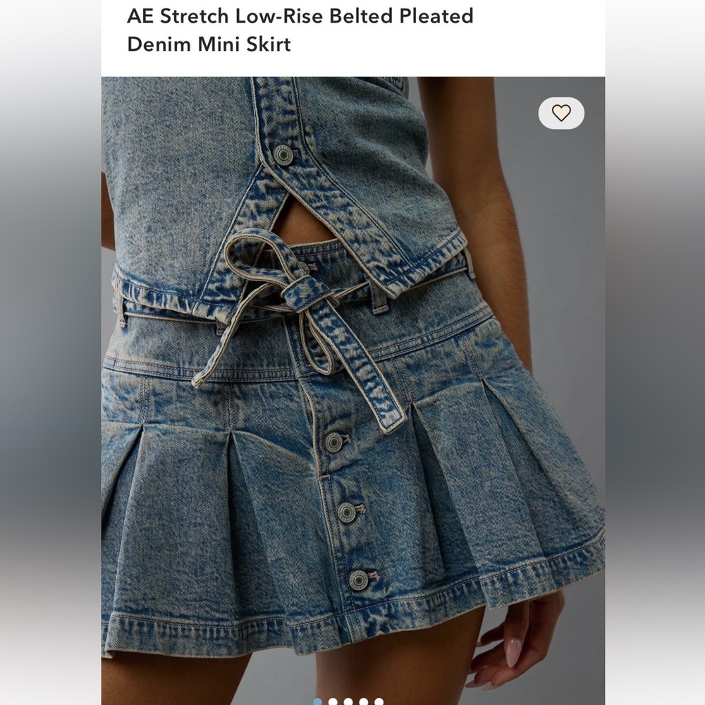 Low-Rise Denim Mini Skirt
